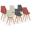 Image de Chaises scandinaves mix color terracotta, gris, beige