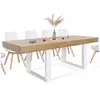 Image de Table a manger fixe sans tiroir 10 personnes rectangulaire en Bois L 200 cm