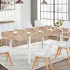 Image de Table à manger bois clair extensible 6-10 personnes avec pied épingle