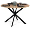 Image de Table a manger fixe sans tiroir 6 personnes rond en MDF 120 x 120 x 76 cm