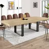 Image de Table à manger 10 à 12 personnes bois et noir