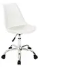Image de Chaise de bureau scandinave SARA blanche à roulettes