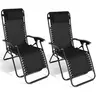 Image de Lot de 2 fauteuils de jardin inclinables RELAX grand confort noir