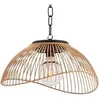 Image de Lampe solaire extérieure SYDNEY suspension en métal effet rotin