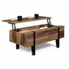 Image de Table basse plateau relevable rectangulaire AUSTRIA bois pied épingle