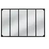 Image de Miroir verrière 5 bandes design industriel 140x84 cm
