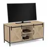 Image de Meuble TV 113 cm QUEBEC 2 portes granges coulissantes design industriel