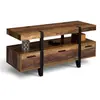 Image de Meuble TV 113 cm AUSTRIA avec tiroirs bois pieds épingle