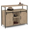 Image de Buffet 100 cm QUEBEC 2 portes grange coulissantes design industriel