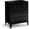 Image de Commode ESTER 60 cm 3 tiroirs métal noir design industriel