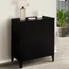 Image de Commode industrielle bois noir 3 tiroirs en métal