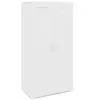 Image de Armoire 2 portes VITO blanc penderie 80 cm avec étagères rangement maxi capacité