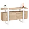 Image de Buffet 140 cm PHOENIX 4 portes bois et blanc