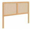 Image de Tête de lit sur pied EDHEN 140 cm cannage et bois