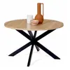 Image de Table basse ronde ALIX pied araignée 70 cm bois et noir