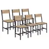 Image de Lot de 6 chaise de bureau en mdf non pliable interieur bois