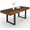 Image de Table a manger extensible sans tiroir 10 personnes rectangulaire en Bois L 160 cm