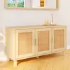 Image de Buffet bas bois et cannage 3 portes