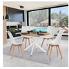 Image de Table a manger fixe sans tiroir en bois 6 personnes 110 x 110 cm