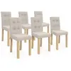 Image de Lot de 6 chaise interieur non empilable non pliable H. 94 cm en bois beige