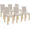 Image de Lot de 6 chaises scandinaves capitonnées beiges