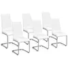 Image de Lot de 6 chaise en metal non empilable non pliable interieur H. 98 cm blanc