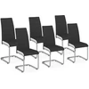 Image de Chaises de salle à manger noires liseré blanc