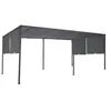Image de Pergola coulissante 2 pans 3x6 M belvédère de jardin toile gris anthracite