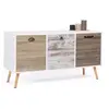Image de Buffet bas scandinave 113 cm BAHIA 3 portes