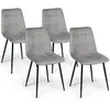 Image de Lot de 4 chaises grises pour salle à manger