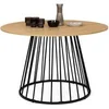 Image de Table a manger fixe sans tiroir 6 personnes rond en Bois 110 x 110 x 75 cm