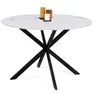 Image de Table a manger fixe sans tiroir en.casa 6 personnes en marbre 110 x 110 cm