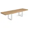 Image de Table a manger extensible sans tiroir 12 personnes rectangulaire en Bois L 300 cm