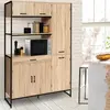 Image de Buffet cuisine bois clair style industriel 120 cm