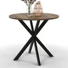 Image de Table a manger fixe sans tiroir 4 personnes rond en MDF L 80 cm