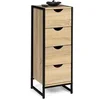 Image de Meuble d'appoint 4 tiroirs DETROIT 30x30x80 cm chiffonnier pour entrée salle de bain design industriel