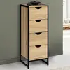 Image de Meuble de rangement industriel chiffonnier d’appoint 80x30 cm 4 tiroirs
