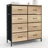 Image de Commode 8 tiroirs en tissu UTAH 80 cm meuble de rangement design industriel