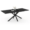Image de Table a manger extensible sans tiroir 10 personnes rectangulaire en MDF L 160 cm