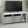 Image de Meuble télé 110 cm blanc et placard effet béton