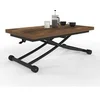 Image de Table a manger extensible sans tiroir 8 personnes rectangulaire en MDF 114 x 100 x 75 cm