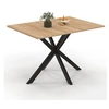 Image de Table à manger rectangle ALIX 6 personnes pied araignée bois et noir 110 cm