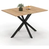 Image de Table à manger rectangle bois et noir 6 personnes 110cm pied araignée