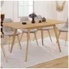 Image de Table a manger extensible sans tiroir 8 personnes rectangulaire en Bois 120 x 80 x 75 cm