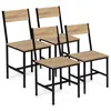 Image de Chaises industrielles bois et métal : lot de 4
