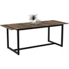Image de Table a manger extensible sans tiroir 10 personnes rectangulaire en MDF L 160 cm