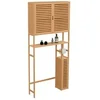 Image de Meuble WC 3 en 1 avec armoires de rangement bambou BEA