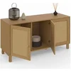 Image de Buffet bas vintage 113 cm HANAE 3 portes effet naturel cannage