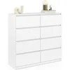 Image de Commode 8 tiroirs TOMI 110 cm bois blanc