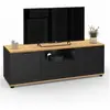 Image de Meuble TV 110 cm VITO avec tiroir et niche noir et bois